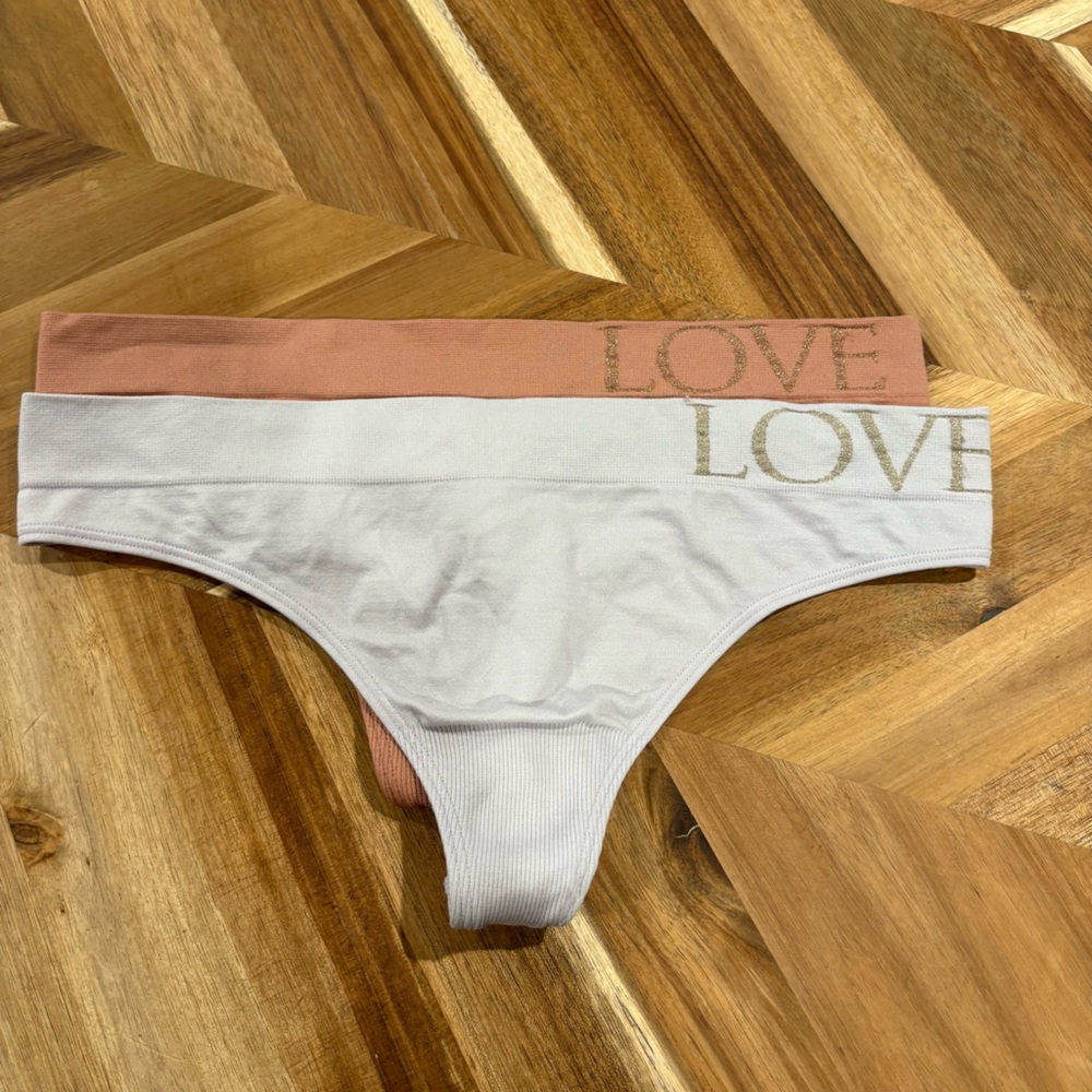 Victoria's Secret White and Pink Panties Set
